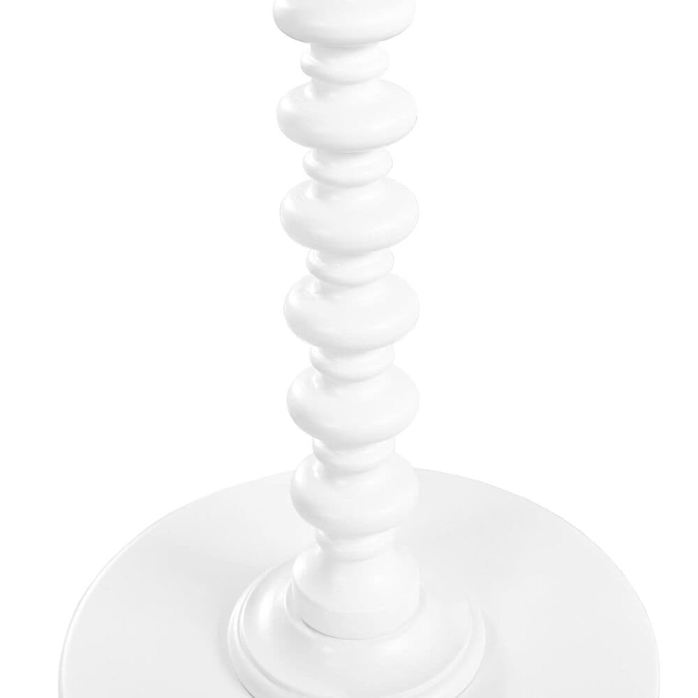 Linon Home Decor Aurora Round Side Table in White, , large