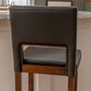 Linon Home Decor Vega Bar Stool with Black Cushion in Espresso, , large