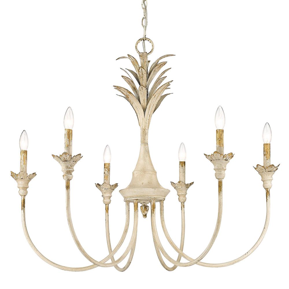 Golden Lighting Lillianne 6-Light Chandelier in Antique Ivory, , large
