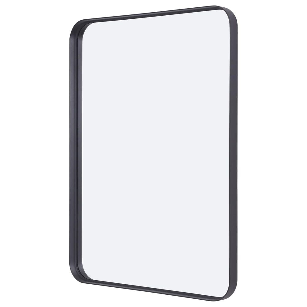 HOMLUX 30" x 20" Rectangular Decorative Wall Mirror in Black, , large