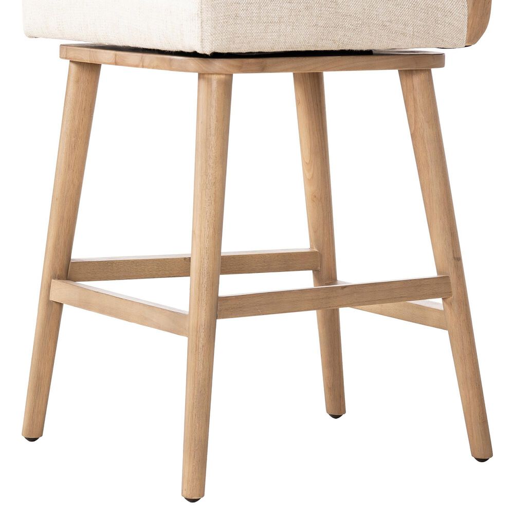 Four Hands Cardell Swivel Counter Stool in Washed Natural Parawood, , large