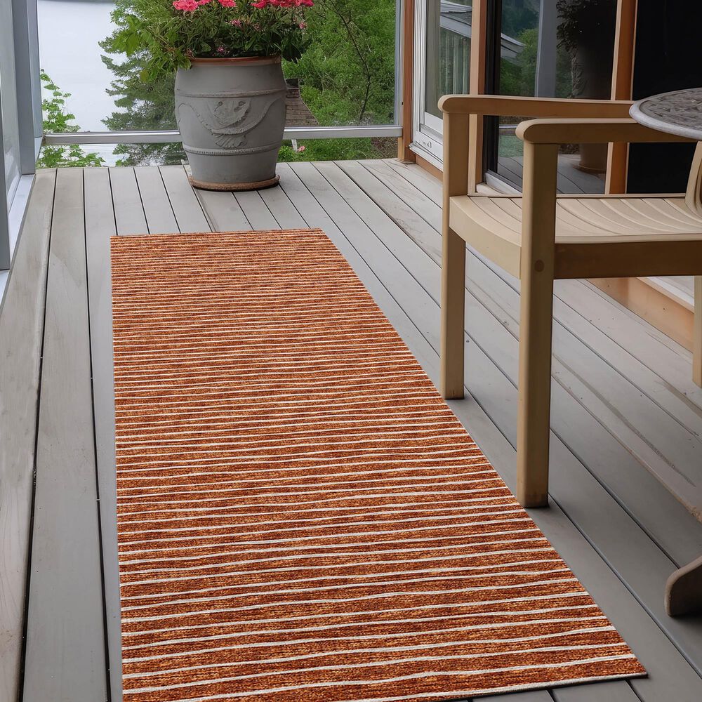 Dalyn Rug Company Laidley 2&#39;3&quot; x 7&#39;6&quot; Paprika Indoor/Outdoor Runner, , large