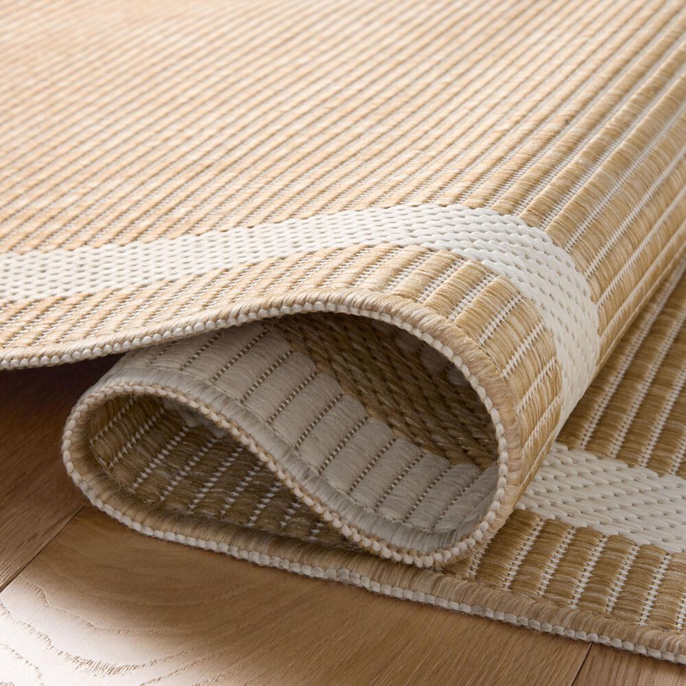 Loloi Easton Wheat and Ivory 2&#39;3&quot; x 3&#39;9&quot; Indoor/Outdoor Area Rug, , large