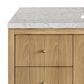 James Martin Vanities Hudson 48" Single Bathroom Vanity in Light Natural Oak with 3 cm Eternal Jasmine Pearl Quartz Top and Rectangular Sink, , large