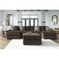 Ashley Midnight-Madness Oversized Accent Ottoman in Chocolate, , large