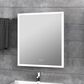 Lexora Home Aurorium 24" x 28" LED Vanity Mirror in White, , large