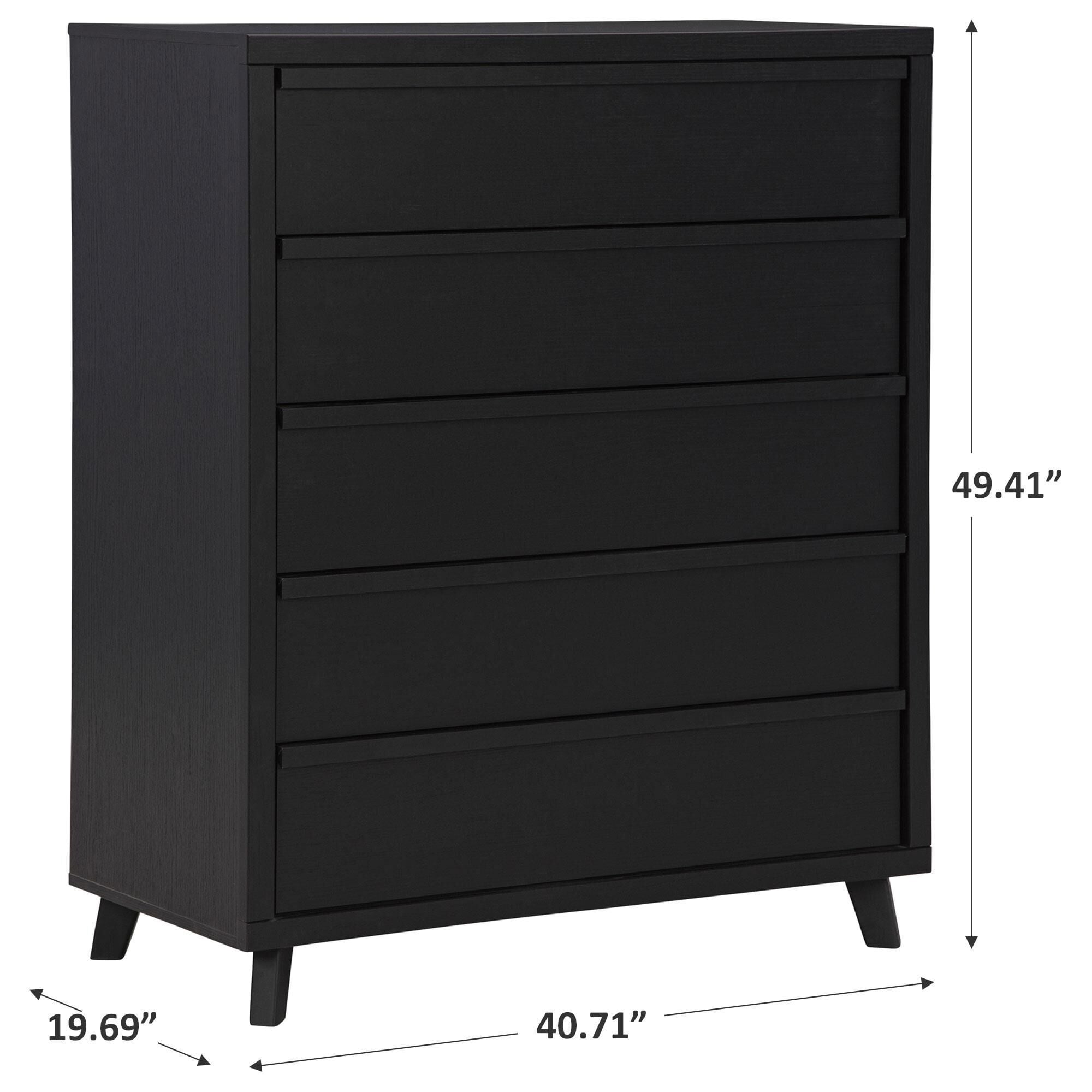 Ashley Danziar 5-Drawer Chest in Matte Black