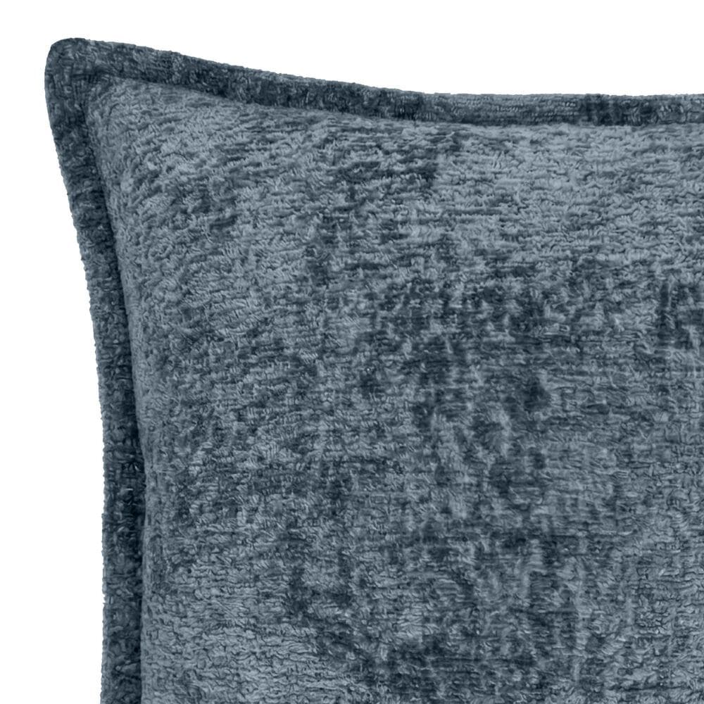 Chanasaya 20" Square Textured Shimmer Throw Pillow in Blue, , large