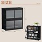 HOMLUX 5-Tier Storage Cabinet with Adjustable Shelves in Black, , large