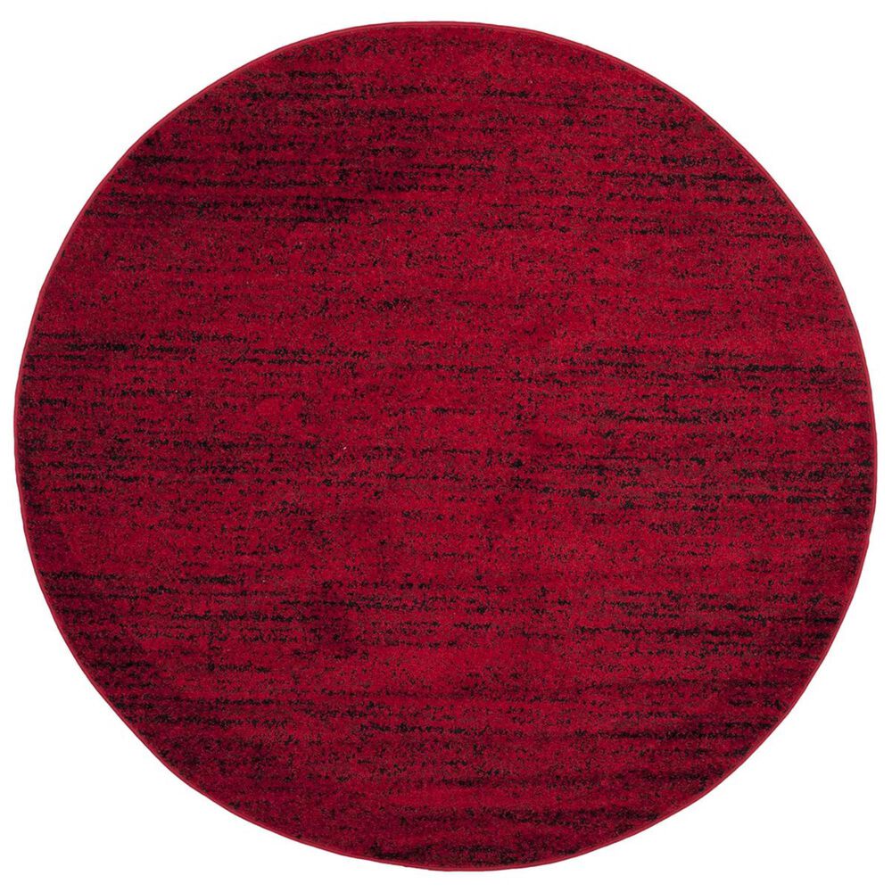 Safavieh Adirondack ADR117F-6R 6&#39; x 6&#39;  Red/Black Round Rug, , large