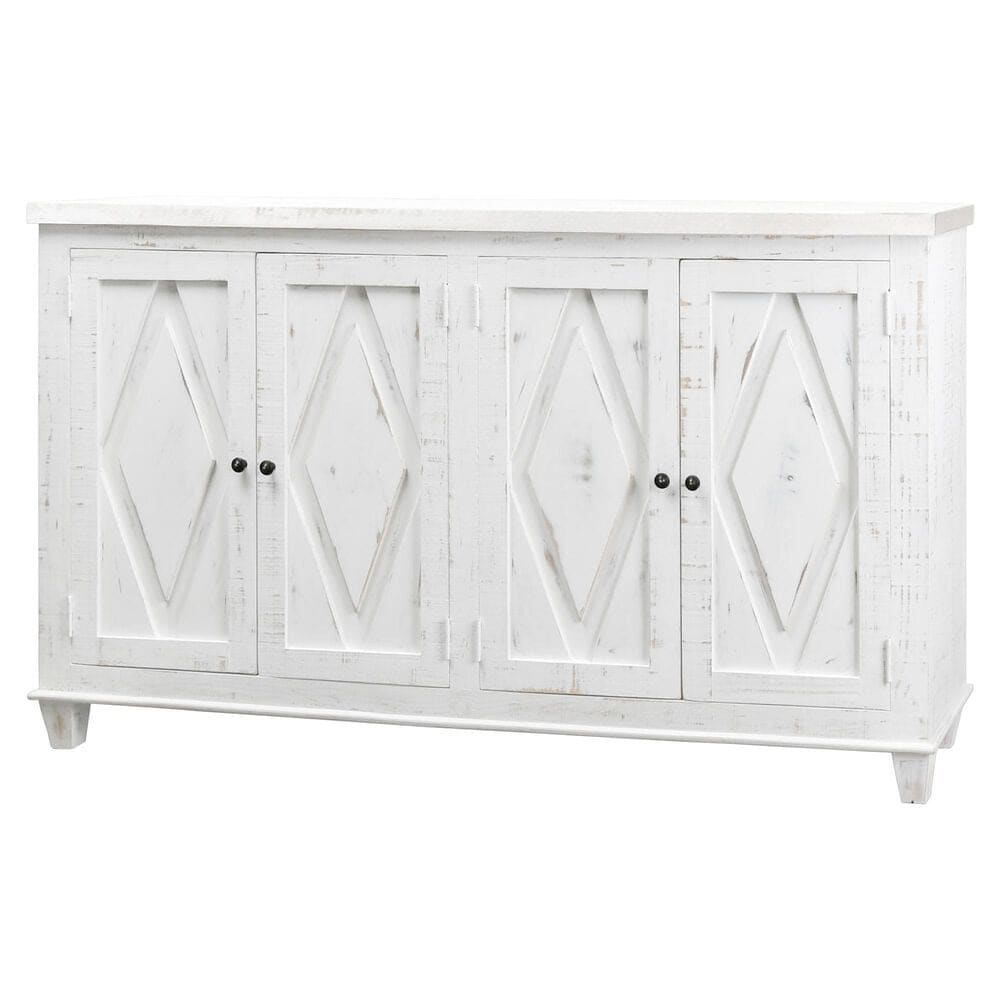 Rustic Imports Diamond 4-Door Curio Cabinet in Sierra White, , large