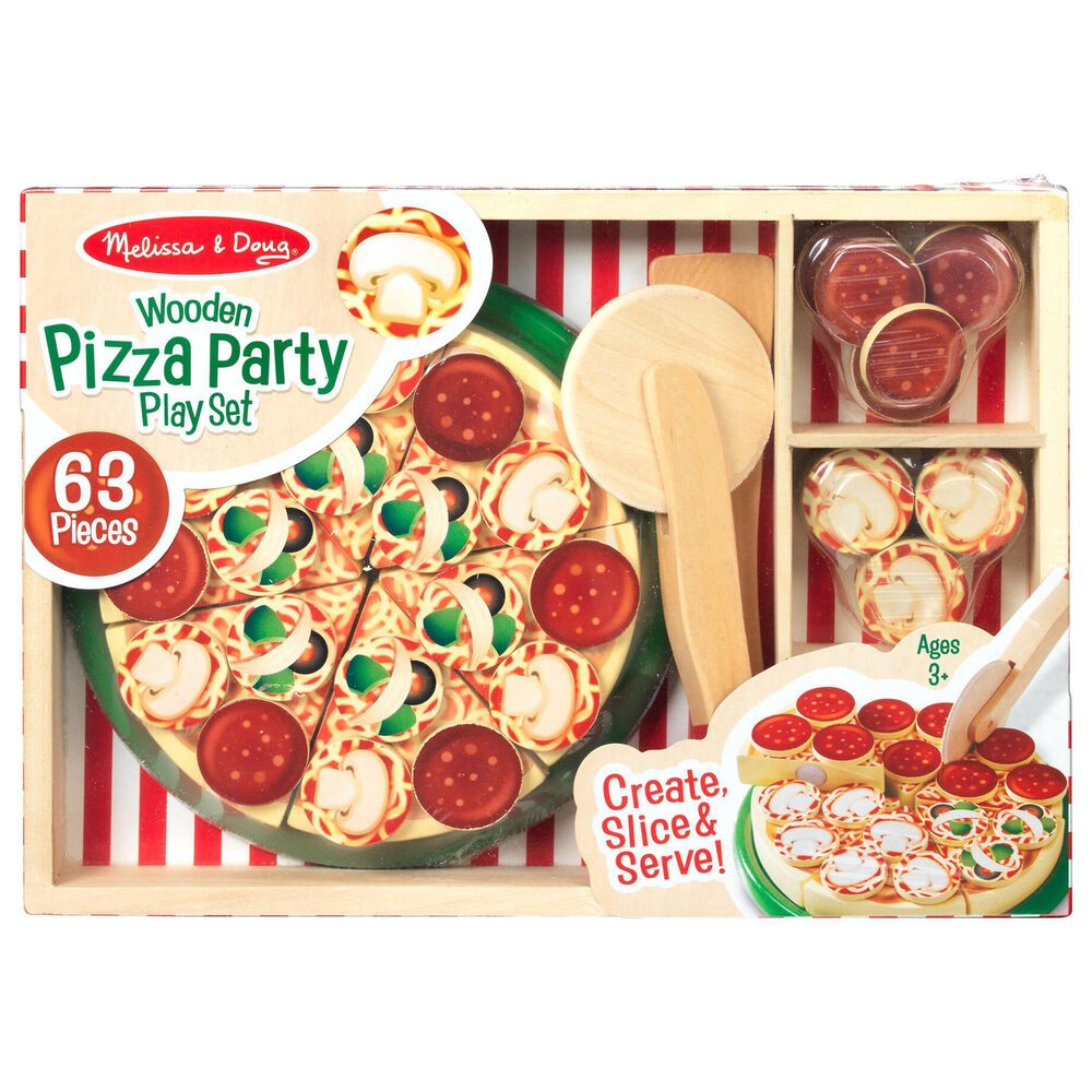 Melissa &amp; Doug Wooden Pizza Party Play Set, , large
