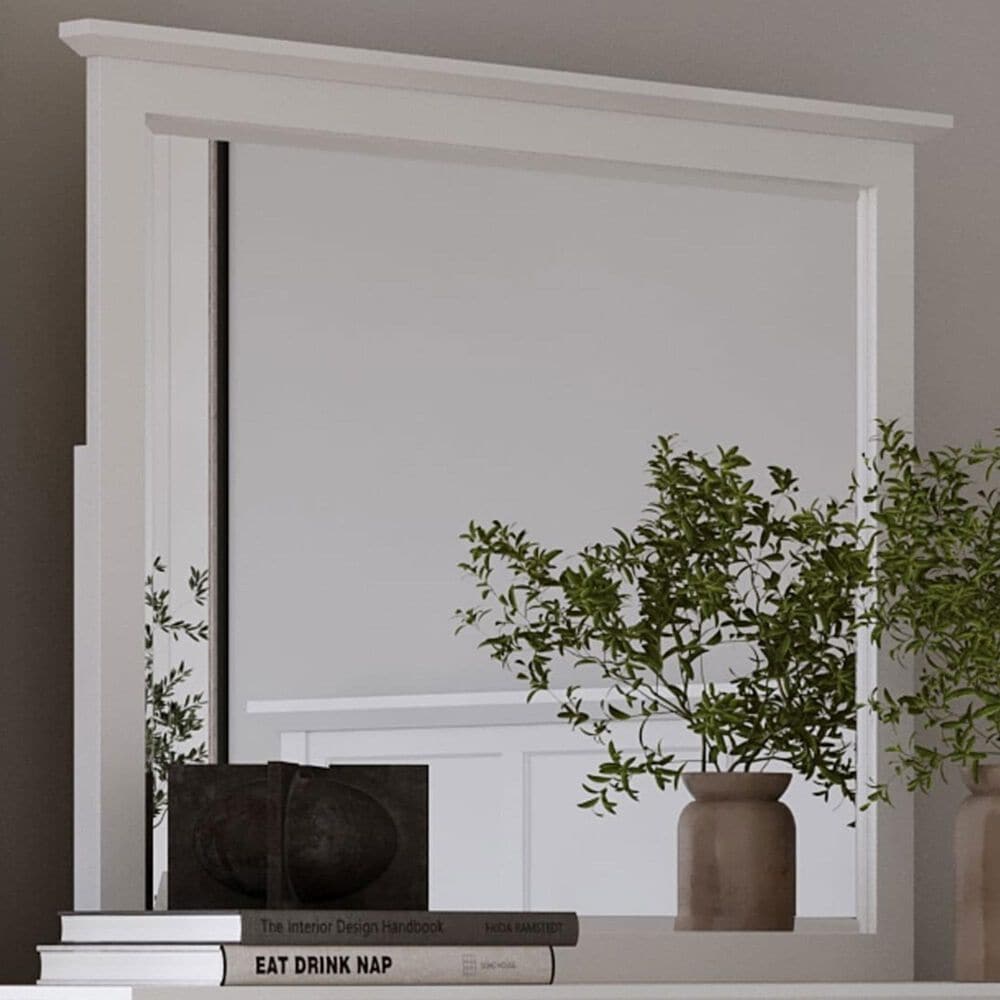 Urban Home Grace Dresser Mirror in Snowfall White, , large