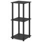 HOMLUX 2-Tier End Table in Americano and Black (Set of 2), , large