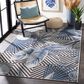 Safavieh Cabana CBN447N 8" x 10" Ivory and Navy Indoor/Outdoor Area Performance Rug, , large