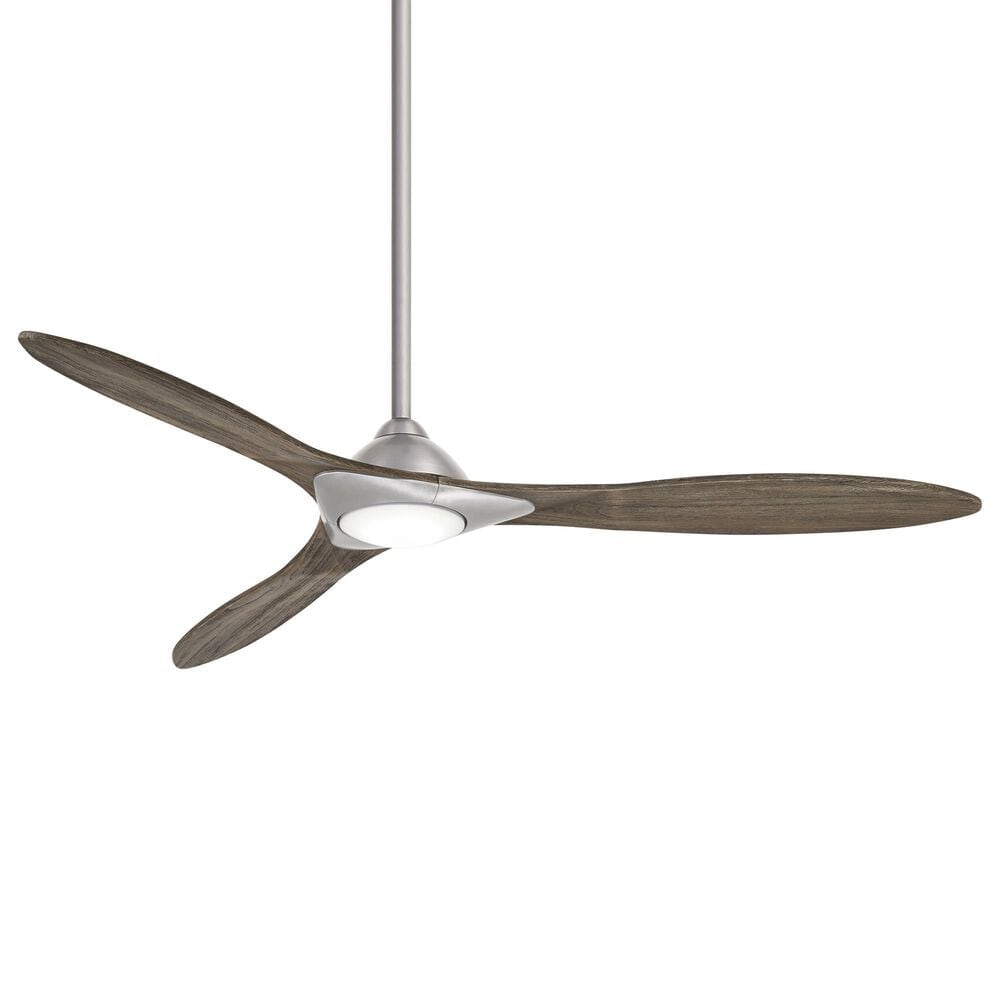 Minka-Aire Sleek 60" Smart Ceiling Fan with LED Light in Brushed Nickel, , large