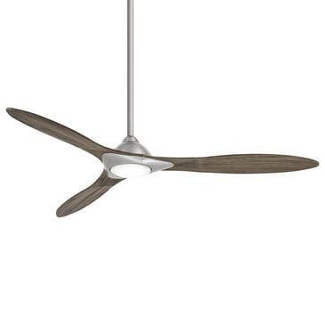 Minka-Aire Sleek 60" Smart Ceiling Fan with LED Light in Brushed Nickel, , large