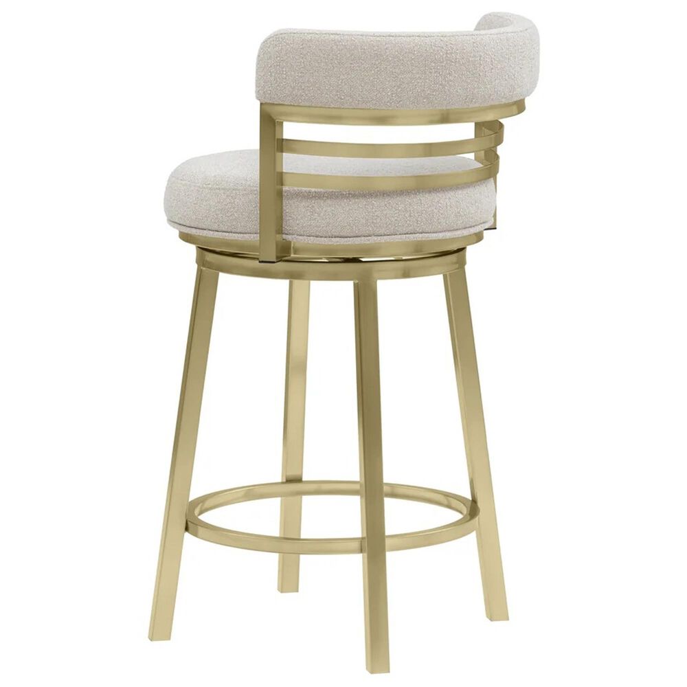 Armen Living Santorini Counter Stool in Gold, , large