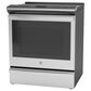 GE Profile 30" Slide-In Front-Control Induction Range in Stainless Steel, , large