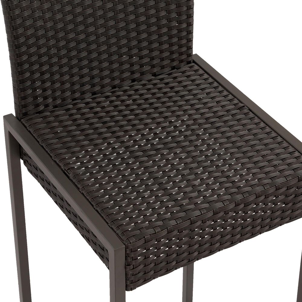 Hearth and Haven Conway Bar Stool in Dark Brown and Black &#40;Set of 2&#41;, , large