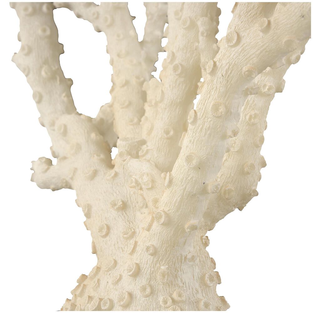 Maple and Jade 21.10&quot; Coral Decorative Sculpture in Cream and Clear, , large