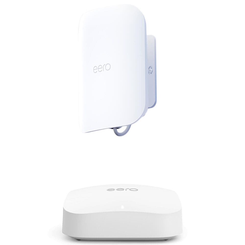 eero 1-Pack Pro 6E Mesh Wi-Fi 6E Router with Outdoor 7 Mesh Wi-Fi 7 System in White, , large