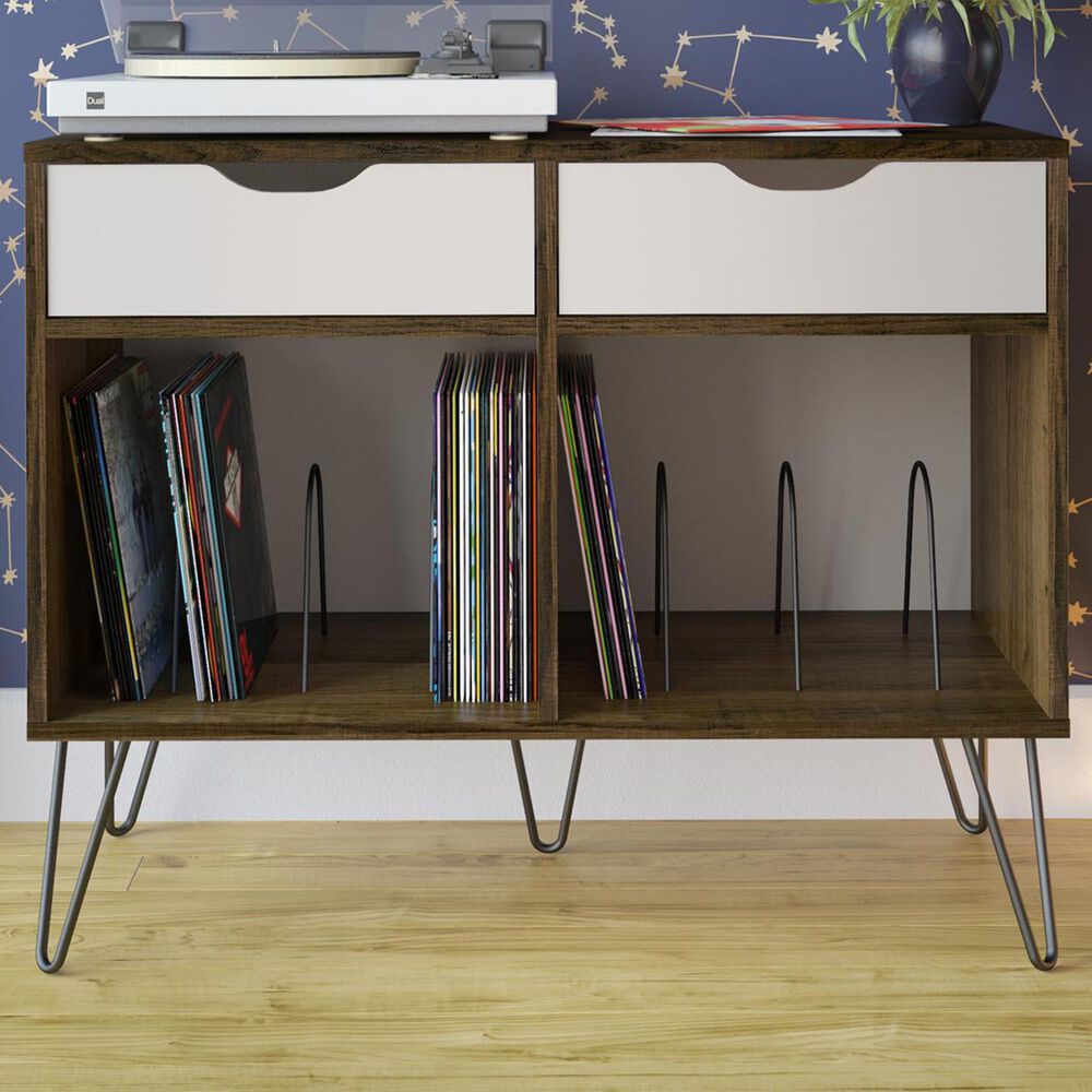 Novogratz Concord Turntable Stand In Homestead Oak Nebraska Furniture Mart