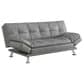 Pacific Landing Dilleston Convertible Sofa with Silver Leg in Dark Grey, , large