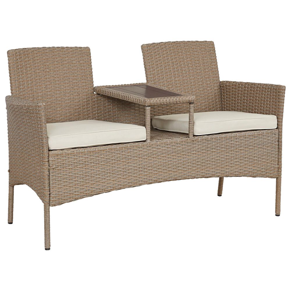 Tiddal Home Tiki Patio Loveseat in Toast, , large
