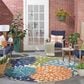 Nourison Aloha ALH05 7"10" Round Multicolor Indoor/Outdoor Area Rug, , large