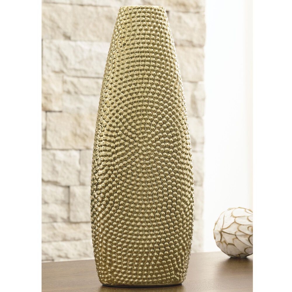 Ashley Efim 14&quot; Vase in Gold, , large