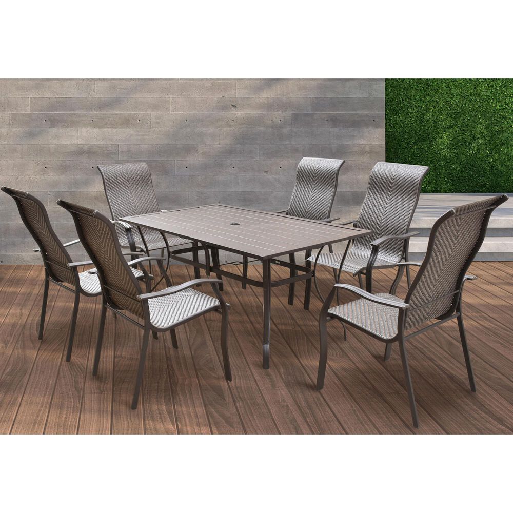 Four Seasons Global Goleta 7-Piece Dining Set in Brown, , large