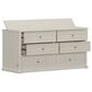 Richlands Furniture Soren 4-Drawer Dresser with Queen Convertible Bed in Whitewash, , large