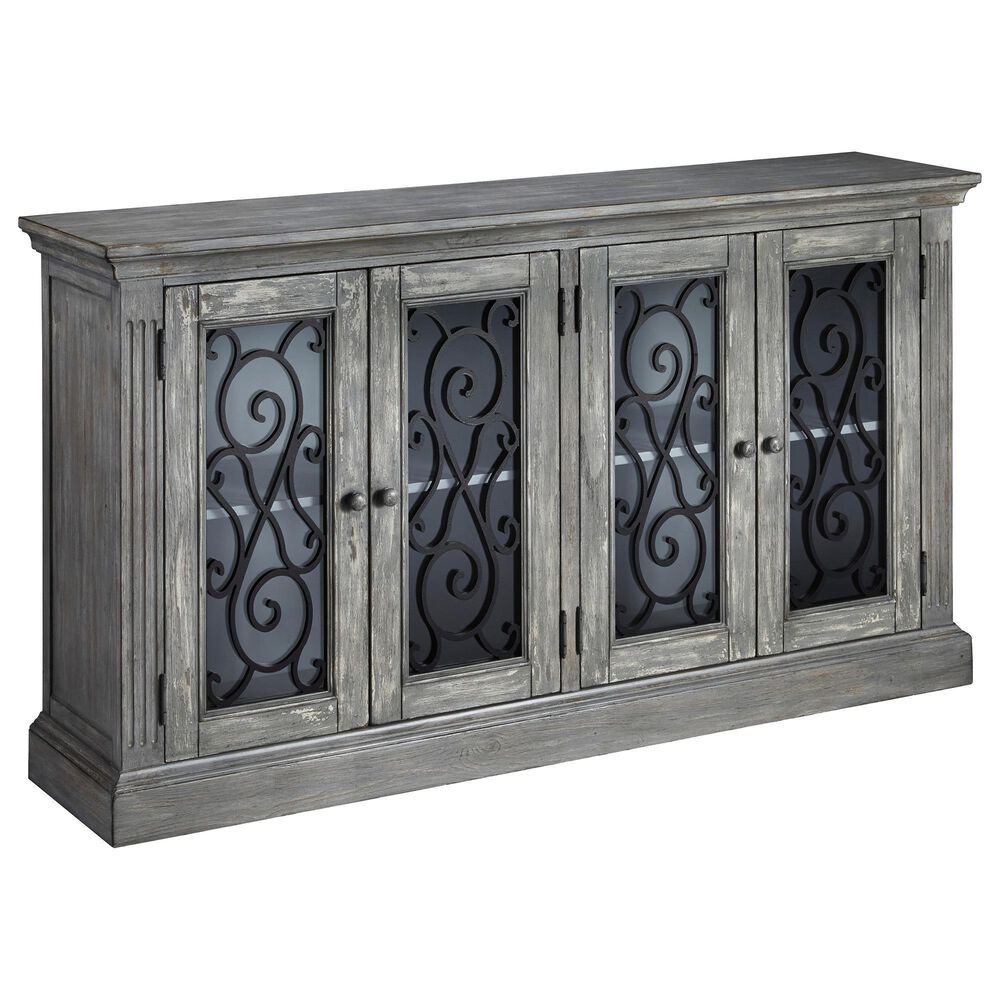 Signature Design by Ashley Mirimyn Door Accent Cabinet in Antique Gray, , large