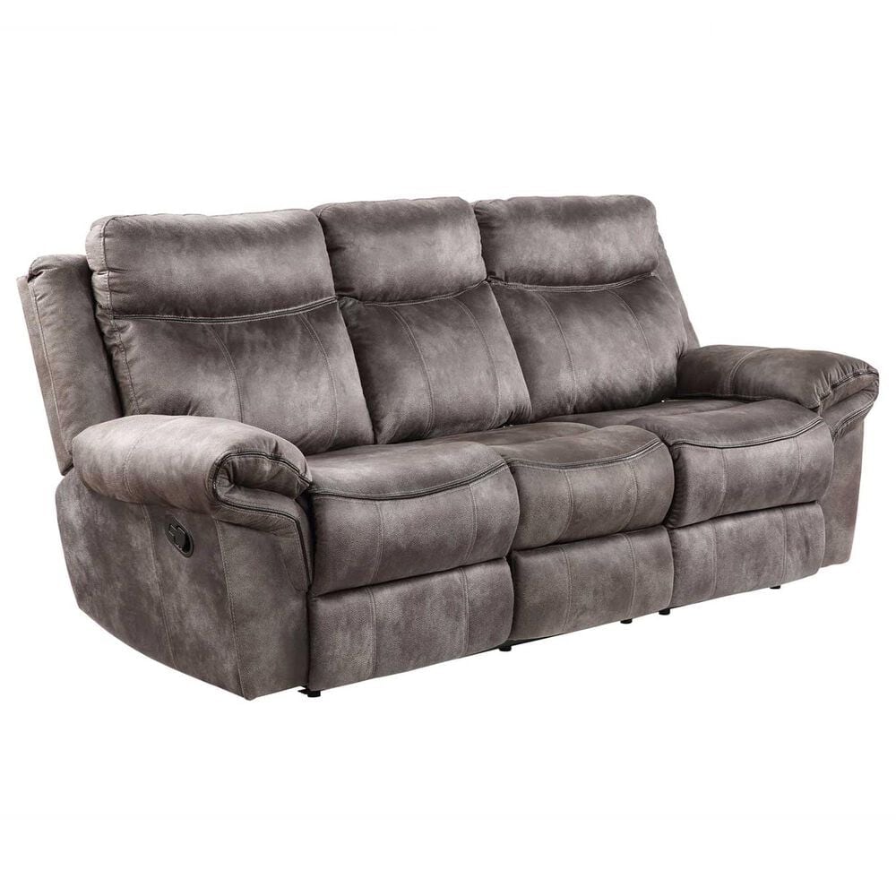 Steve Silver Nashville Manual Reclining Sofa with Drop Down Console in Grey, , large