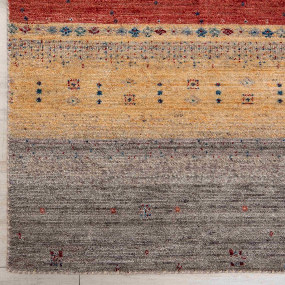 RIZZY Spectrum Gold, Rust, Gray, Blue, Cream, Beige and Green 4&#39; x 6&#39; Area Rug, , large