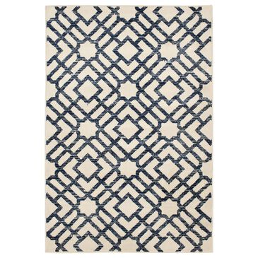 Central Oriental Trisha Yearwood Renew 5" x 7" Snow and Sapphire Area Rug, , large