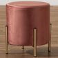 Baxton Studio Thurman Ottoman in Pink, , large