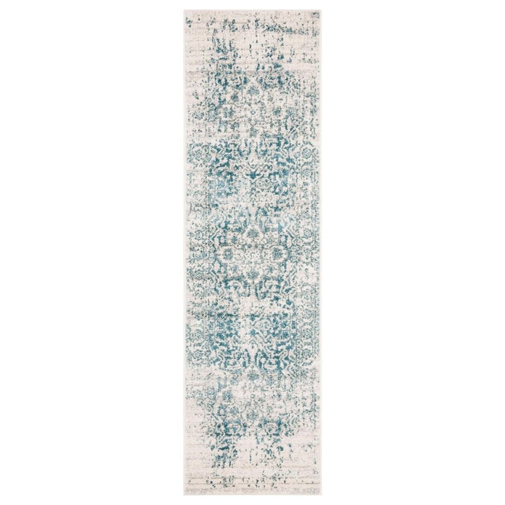 Safavieh Madison MAD603J 2"3" x 10" Teal and Ivory Runner, , large