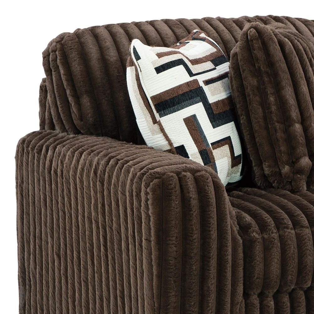 Ashley Midnight-Madness 6-Piece Left Facing Sectional with Chaise in Chocolate, , large