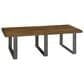 Hekman Bedford Park Iron Strap Leg Coffee Table in Brown and Black, , large