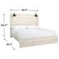 Ashley Cambeck King Panel Bed in Whitewash with Lighting, , large