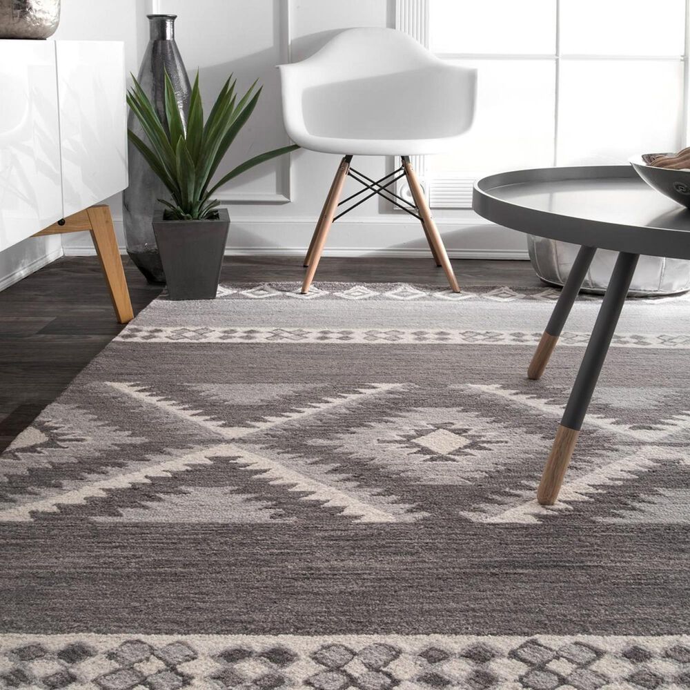 nuLOOM Galicha MTGL05A 7'7" x 9'6" Grey Area Rug, , large