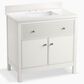 Kohler Malin 36" Single Bathroom Vanity in White with 3 cm White Quartz Top and Rectangular Sink, , large