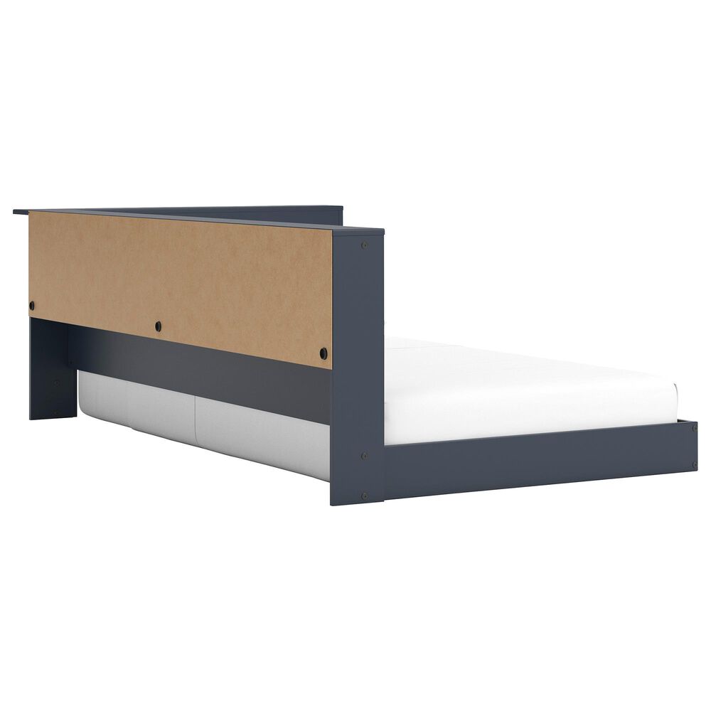 Ashley Simmenfort Twin Bookcase Storage Bed in Navy Blue, , large
