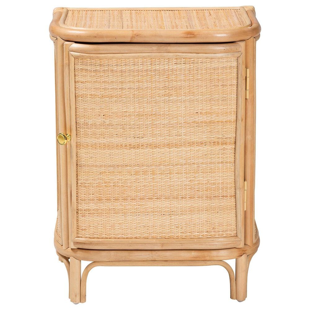 Baxton Studio Kiara 2-Shelf Nightstand in Natural, , large