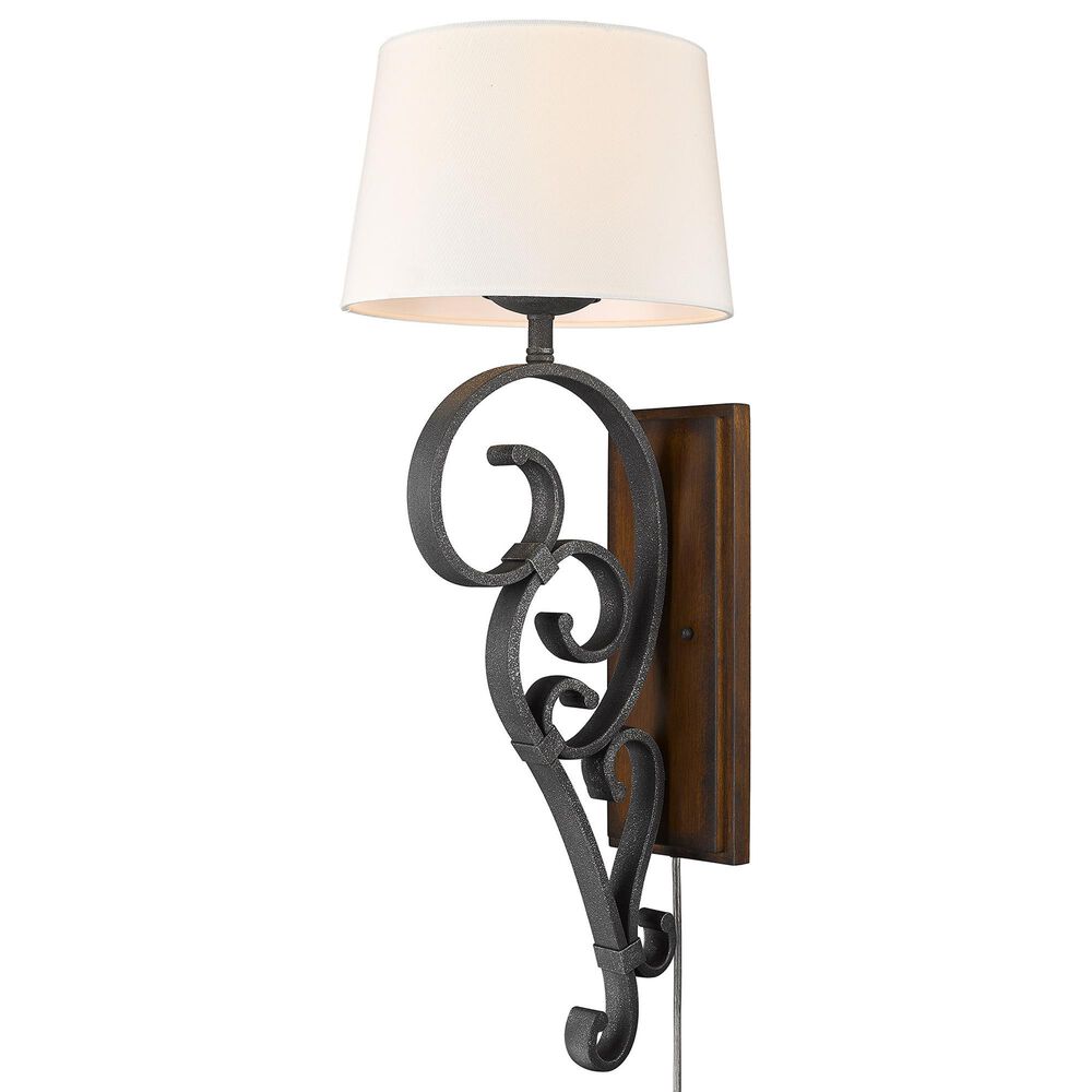 Golden Lighting Madera 1-Light Wall Sconce in Black, , large