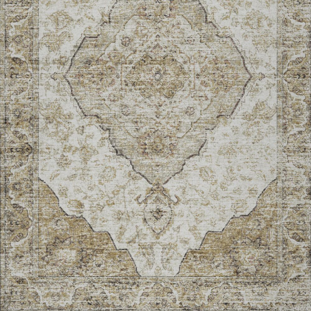 Dalyn Rug Company Tuscany 6&#39; Round Gold Indoor/Outdoor Area Rug, , large