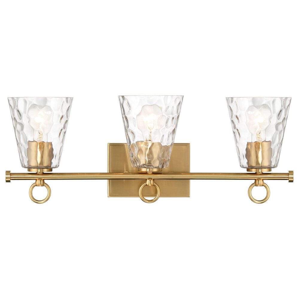 Creative Coop Imogen 3-Light Vanity Light in Brushed Gold, , large