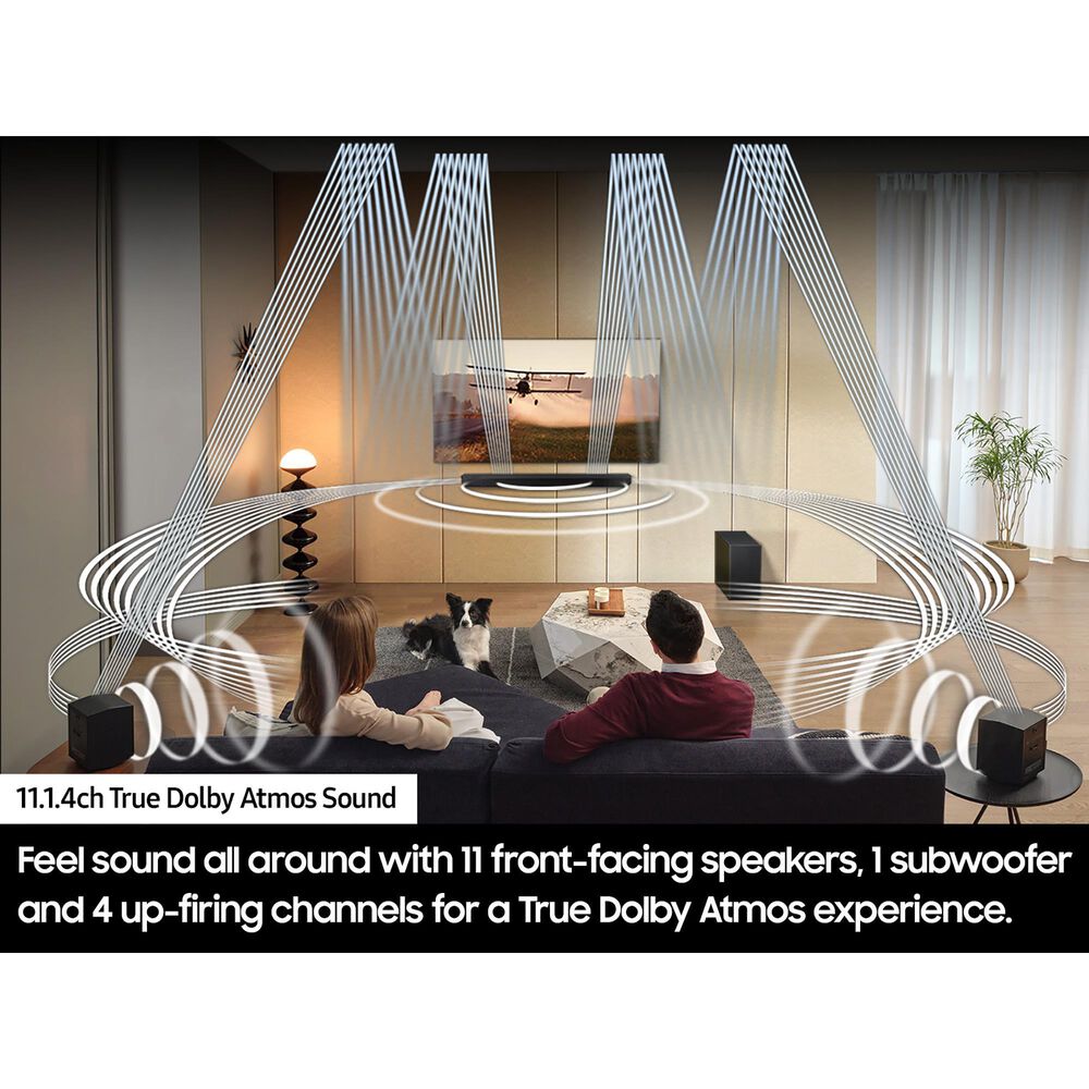 Samsung 11.1.4-Channel Wireless Dolby Atmos Soundbar System in Graphite Black, , large